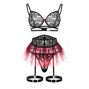 High Quality Bra And Panties 5 Pieces Sets Lace Underwear Customized Bra Set Women Sexy Lingerie Erotic