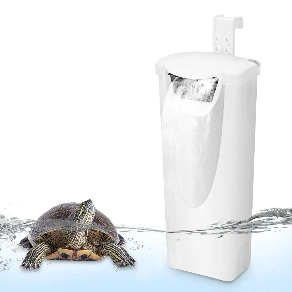 Düşük seviye su sürüngen filtre pompası kaplumbağa Tank filtresi akvaryum balık tankı oksijen artan pompa şelale oksijen kaynağı ekleyin