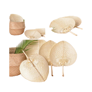 Fatingna Handmade Bamboo Cooling Summer Fan Folk Art Style Woven with Eco-Friendly <b>Paint</b> for Wedding or Home Decor - Product Image 1