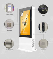 Kiosco de señalización digital para exteriores, pantalla grande de 55 pulgadas, resistente al polvo, impermeable, para publicidad al aire libre, IP65