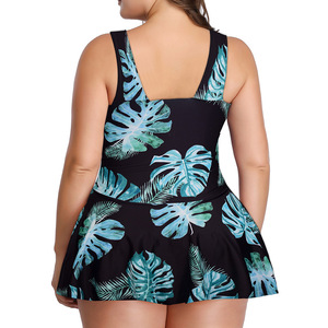 <span class=keywords><strong>Maillot</strong></span> <span class=keywords><strong>de</strong></span> <span class=keywords><strong>bain</strong></span> grande <span class=keywords><strong>taille</strong></span> pour <span class=keywords><strong>femme</strong></span>, style jupe imprimée, coupe conservatrice, avec short intégré, idéal pour la plage - Product Image 3