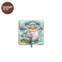Mignon canard cuisine salle de bain tenture murale sans clou adhésif cintre dessin animé crochet