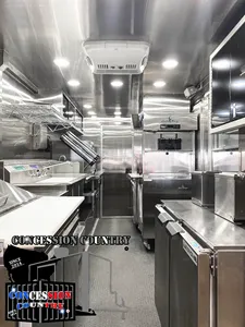 2024 New Luxury Truck Mobile Food Trailer Pizza BBQ Food Truck With Full Kitchen For Sale USA