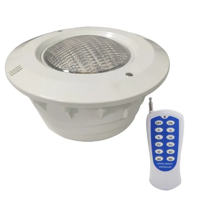 Hot selling 12V 128 RGB Remote control multi color Par56 led swimming pool light with plastic Niche