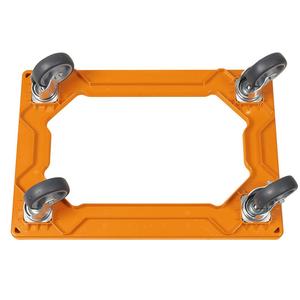 Transport scooter <b>for</b> 600x400 mm rotary stack container open deck 4 swivel castors orange color gray rubber <b>wheel</b> transport <b>cart</b> - Product Image 2