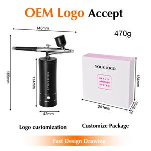 Kit de Aerógrafo con Compresor, Juego de Aerógrafo Inalámbrico Portátil, Pistola de Aerografía Manual para Arte de Uñas, Maquillaje, Pintura, Decoración de Pasteles - Product Image 4