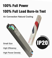 AC ke DC 12V/24V 200W IP44 Half Silion Ultra Super Tipis Super Sempit Seri HCC-LM (Daya Penuh)-Garansi 3 Tahun