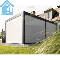 Pergola motorisée en aluminium avec auvent en métal extérieur personnalisé en bricolage