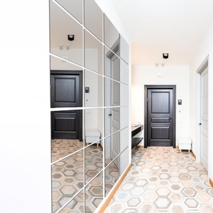 30cm*30cm Self - Adhesive Bevelled <b>Silver</b> Crystal Glass Mosaic Wall <b>Mirror</b> Tiles for Diamond - Spell Decorative Wall Application - Product Image 1