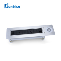 Prise de courant en alliage d'aluminium avec chargeur sans fil pour table de conférence, prise de courant motorisée escamotable pour bureau