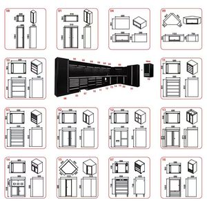 Garage Solution Pro Établi <span class=keywords><strong>en</strong></span> acier inoxydable et <span class=keywords><strong>bois</strong></span> Grande boîte à <span class=keywords><strong>outils</strong></span> d'atelier amovible avec planche à repasser pour le rangement des <span class=keywords><strong>outils</strong></span> - Product Image 3