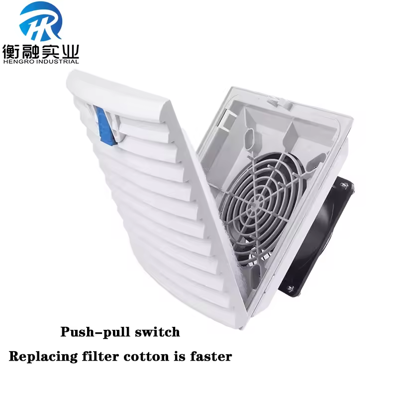 Louver Control Box Cabinet Control Cooling Fan Louver with Filter Dust Screen