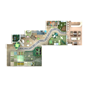 Équipement de terrain de jeu intérieur sur le thème de <span class=keywords><strong>la</strong></span> forêt naturelle personnalisé avec fosse à balles et toboggan pour enfants, aire de jeux intérieure, espace de jeu de rôle - Product Image 5