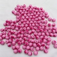 Perles acryliques en plastique multicolores de 12mm, rondes et amples pour la fabrication de bijoux, de bracelets et de colliers