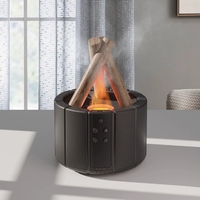 Diffuseur d'arômes pour la maison intelligente Humidificateur de grain de bois à flamme 3D avec désodorisants aux huiles essentielles Bonfire Scent Aroma pour l'aromathérapie