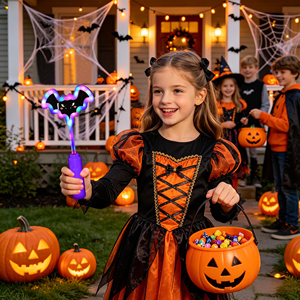 Baguettes lumineuses LED personnalisées avec logo, imprimées UV double face, clignotantes, pour promotion de marque, cadeaux d'Halloween - Product Image 2