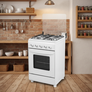 20 Inch Electric/Gas Auto Ignition 4 Burners Cast Iron <strong>Pan</strong> Support Double Glass <strong>Oven</strong> Door Stainless Steel Worktop Household - Product Image 2