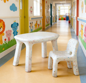 طقم كرسي ومكتب للأطفال من البلاستيك المتين قابل لتعديل الارتفاع، طاولة دراسة للأطفال، أثاث تعليمي للمنزل والفصول الدراسية - Product Image 5