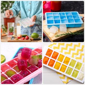Moule à glaçons carrés en silicone à 24 cavités, sans BPA, flexible, facile à démouler, avec trou de suspension pour la maison, la cuisine, les boissons, OEM - Product Image 4