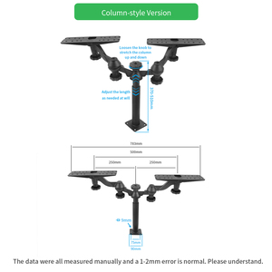 VINmounts Support de sondeur marin télescopique à bras pivotant réglable à 360°, écologique, pour utilisation en bateau, double appareil, robuste - Product Image 4