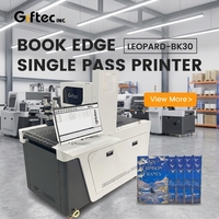 Nouvelle machine d'impression couleur latérale pour livres Giftec à jet d'encre avec tête industrielle, 10-25 m/min, simple passage pour la production en série de livres d'art