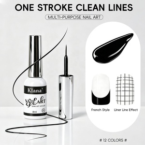 KLANA Gel Delineador de Alta Pigmentación 8ml, Gel Delineador para Pintura, Gel para Uñas Blanco y Negro, Gel Anti-dermejamiento para Manicura Francesa, DIY, Salón de Uñas, Venta al por Mayor - Product Image 5
