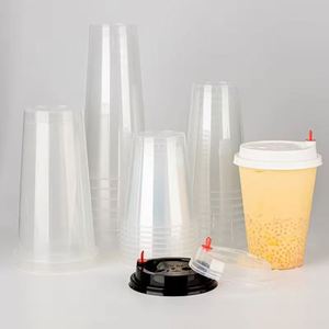 Gobelets en plastique jetables transparents de 12 à 32 oz, gobelets en plastique PP avec couvercles pour boissons, gobelet à café chaud, vente chaude - Product Image 6