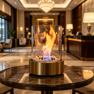 Chimenea Portátil de Bioetanol Moderna <span class=keywords><strong>para</strong></span> Mesa, Diseño de Llama Real con Seguridad <span class=keywords><strong>para</strong></span> Apartamentos, Oficinas y Escritorios - Product Image 5