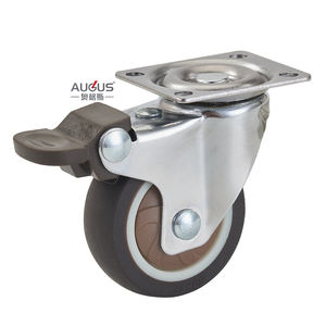 HQ y muebles de bajo ruido 1 1,25 1,5 2 2,5 3 pulgadas marrón TPR con rueda giratoria ligera de un solo rodamiento para carro <span class=keywords><strong>Dolly</strong></span> - Product Image 3