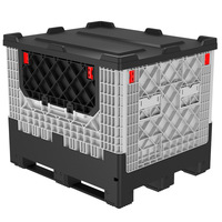 BIDIFU Grande boîte de stockage et de déménagement pliable en plastique pour entrepôt