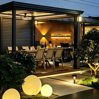 Kit de gazebo en aluminium imperméable pour jardin extérieur, toit à lames orientables électriques, pergola bioclimatique en aluminium, volets de plantation