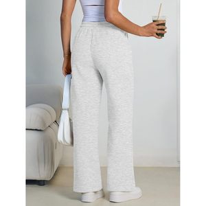 Pantalon de survêtement polaire large pour femme, taille haute, coupe ample, décontracté, pour l'hiver, tenues mode 2025 - Product Image 4