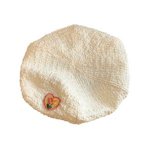 Béret en tulle à bulles en forme de cœur pour femmes, printemps-été, rouge fuchsia, respirant, en fibre acrylique, non tissé - Product Image 5
