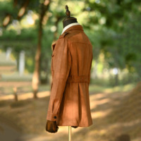 Nouvelle veste en cuir pour homme, décontractée, multi-poches, unie, teinte unie, imperméable, écologique, coupe-vent, pour la chasse, pour une utilisation en plein air au printemps