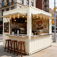 10FT Pop-up Container Café Bar zum Verkauf Modularer Kaffeeshop Kiosk Outdoor Restaurant-Stand Individuelles Design
