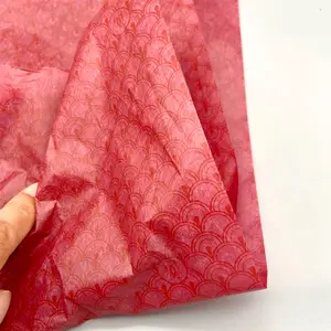 Impresión personalizada de fábrica de alta calidad, papel tisú rojo oscuro, regalo, caja de regalo, almohadilla de papel, 17g