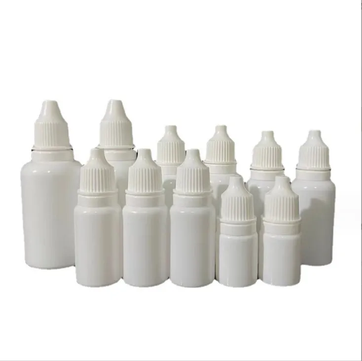 Stock venta al por mayor frasco de tinta de 5ml 10ml 15ml 20ml botella de gota pequeña PE frasco de plástico pigmento embalaje en botellas separadas