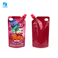 Pochettes Doypack personnalisées imprimées avec bec verseur, refermables, pour jus de fruits et vodka, service OEM ODM, vente en gros, en plastique réutilisable