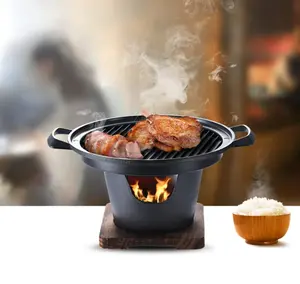 Chaudron en fonte <span class=keywords><strong>fondue</strong></span> au fromage Nabe Shabu Brew ensemble de marmites bouillantes avec poignée et poêle à alcool - Product Image 6