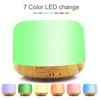 500ml humidificateur d'air de synchronisation diffuseur d'huile d'arôme essentiel vaporisateur à ultrasons aromathérapie LED lumière changeante livraison directe