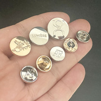 Bouton en métal pour robe, en alliage de zinc écologique, avec logo en relief or rose Consen, pour la décoration des vêtements