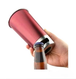 Vasos de Cerveza Pintados Resistentes a las Caídas de 500 ml con Logotipo Personalizado, Vaso de Cerveza de Acero Inoxidable de Pared Simple con <span class=keywords><strong>Base</strong></span> Abrebotellas - Product Image 6