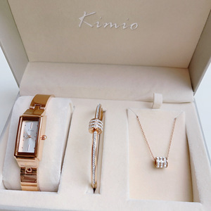 Montre à quartz de luxe 2025 en promotion, bracelet en alliage, montre japonaise et coffret cadeau de bijoux avec boîte pour femmes - Product Image 1