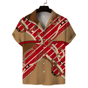 RNSHANGER <span class=keywords><strong>Chemise</strong></span> d'été à manches courtes imprimé léopard pour hommes <span class=keywords><strong>Chemise</strong></span> décontractée à boutons col cubain Chemises de plage <span class=keywords><strong>Chemise</strong></span> de rue à usage quotidien - Product Image 6