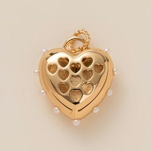 Colgantes de Acero Inoxidable en Tono Dorado para Collar y Pulsera, Diseños Variados: Cereza, Amuleto de la Suerte, Mariposa, Corazón, Regalo de Aniversario - Product Image 4