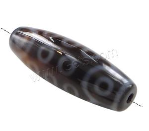 Commercio all'ingrosso ovale naturale di agata tibetana Dzi perline ventuno occhi e bicolore 38x12mm foro: circa 2.5mm 814622 - Product Image 4