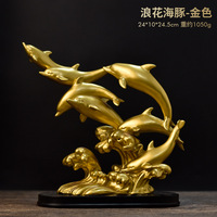 Figurine de dauphin en résine personnalisée Statue d'animal de mer en résine ornement nautique océan Figurine marine cadeaux de collection maison bureau Gar