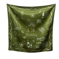 Écharpes en satin de haute qualité, motif luxueux, écharpe en soie personnalisée pour fête, mariage
