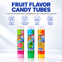 Tubes d'emballage en aluminium et plastique pour bonbons, barrière de qualité alimentaire, bouchon à vis, impression UV personnalisée pour confiserie