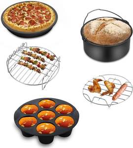 Ensemble d'accessoires pour friteuse à <span class=keywords><strong>air</strong></span> de <span class=keywords><strong>cuisine</strong></span>, 13 pièces, acier inoxydable, accessoires de four comprenant un moule à pizza de 20 cm (8 pouces) - Product Image 6